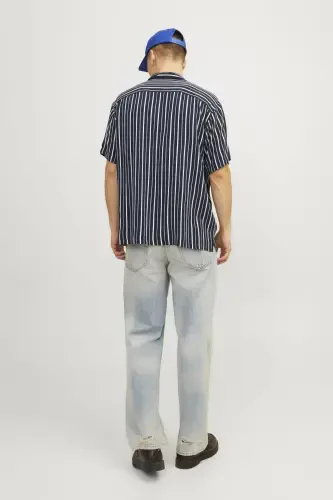 Erkaklar uchun chiziqli qisqa yengli ko'ylak - Luke - 3