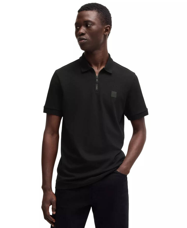 Erkaklar uchun cho'ziluvchan paxta pike slim-fit polo ko'ylak - 1