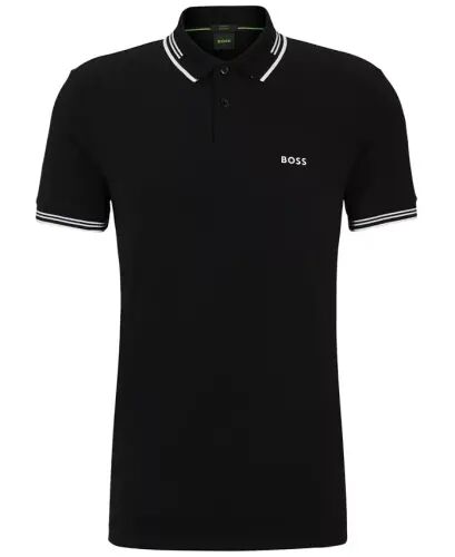 Erkaklar uchun cho'ziluvchan paxtadan Slim-Fit polo ko'ylak - HUGO BOSS (1)