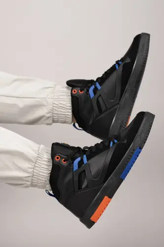 Erkaklar uchun Comfort Sneaker Bot 001263 Qora Saks - 5