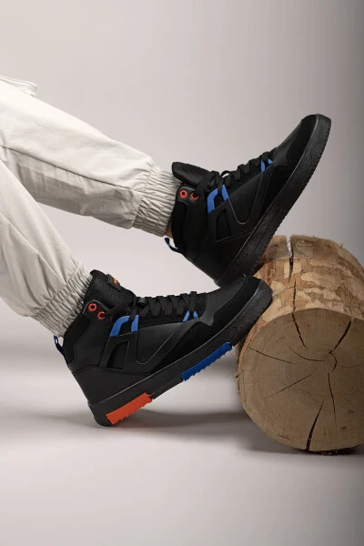 Erkaklar uchun Comfort Sneaker Bot 001263 Qora Saks - 8