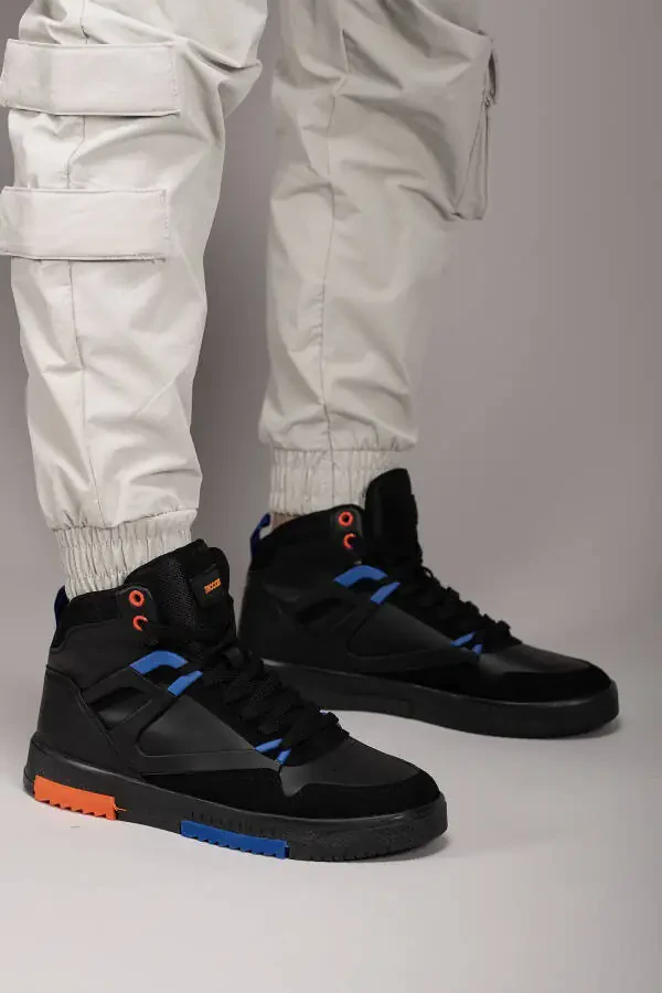 Erkaklar uchun Comfort Sneaker Bot 001263 Qora Saks - 9