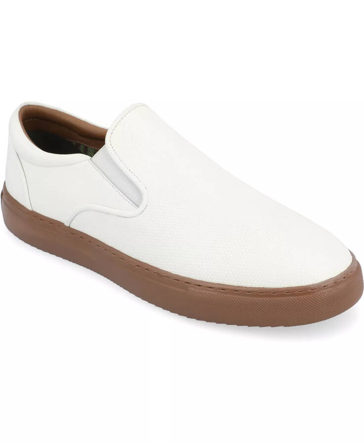 Erkaklar uchun Conley Slip-On teri sport poyabzallari oq - 1