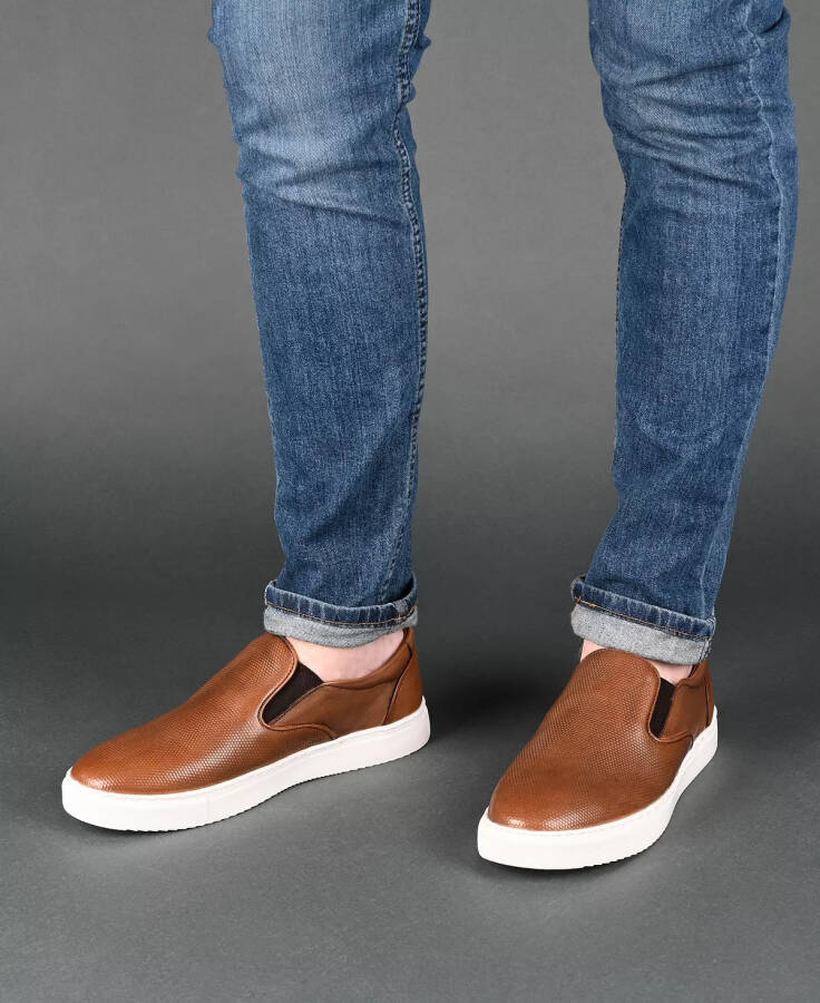 Erkaklar uchun Conley Slip-On teri sport poyabzallari oq - 10