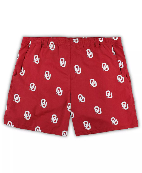 Erkaklar uchun Crimson Oklahoma Sooners Big and Tall Backcast II Butun Bo'ylab Chop etish Omni-Shade Shorts Crimson - 3