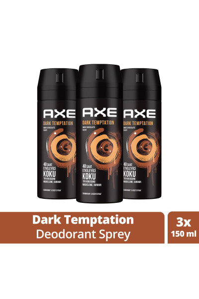 Erkaklar uchun Deodorant & Bodyspray Dark Temptation 48 soat ta'sirli xushbo'y hidli tananing spreyi 150 ml X3 dona - 17