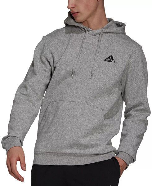 Erkaklar uchun Feel Cozy Essentials Fleece Pullover Hoodie O'rta kulrang melanj - 1