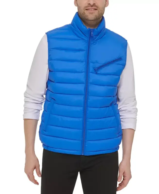 Erkaklar uchun fermuarli puffer jilet - COLE HAAN