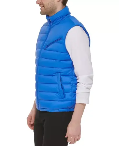 Erkaklar uchun fermuarli puffer jilet - 3