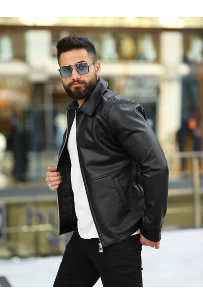 Erkaklar uchun fermuarlı slim fit teri kurtkasi 