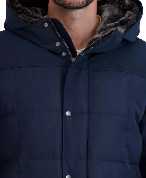 Erkaklar uchun Fleece-astarlı kaputli Parka - Navy - 6