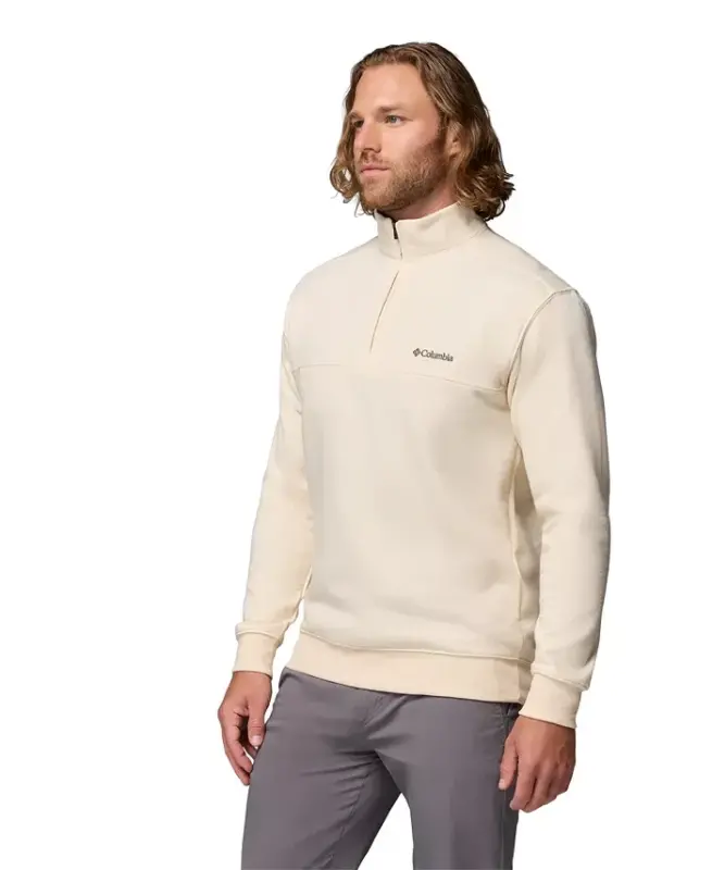 Men's Hart Mountain II Quarter-Zip Fleece Sweatshirt-Oatmeal - 3