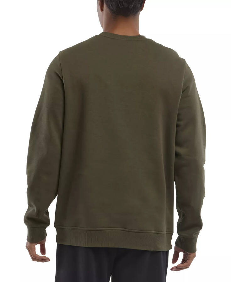 Erkaklar uchun Identity Vector Regular-Fit Logo-bosilgan Fleece ko'ylagi Army Green - 2