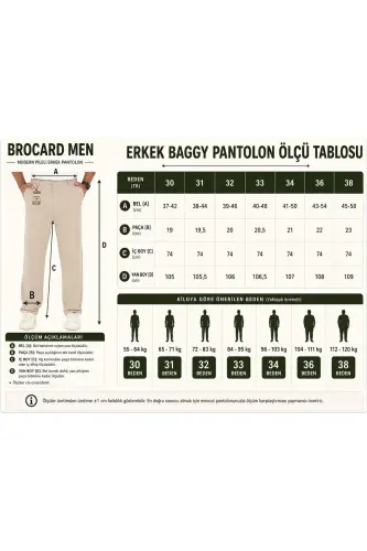 Erkaklar uchun ikki burmali baggy elastik belli yuqori sifatli qulay mato shim - 7