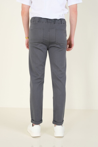 Erkaklar uchun ikki qavatli manjetli jogger shimi antrasit rangi - 4