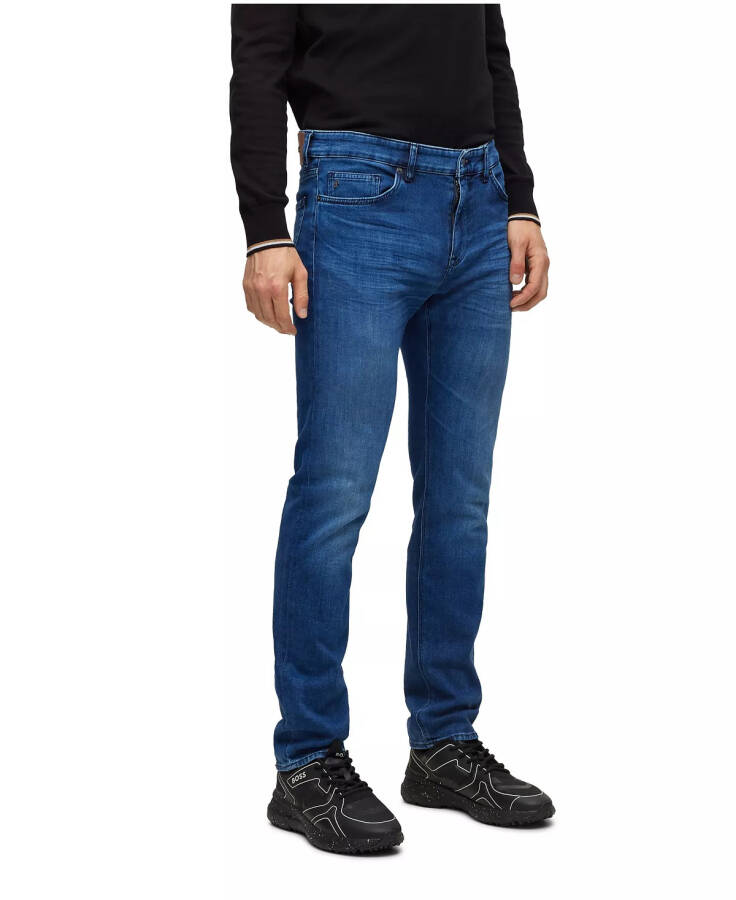 Erkaklar uchun italyan denim regular-fit jinsi Navy - 5