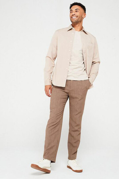 Erkaklar uchun JPRCCDOVER TWILL Ko'ylak - Bej - 5