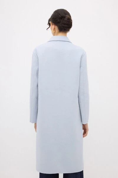 Erkaklar uchun jun aralashmali yoqali palto - 7