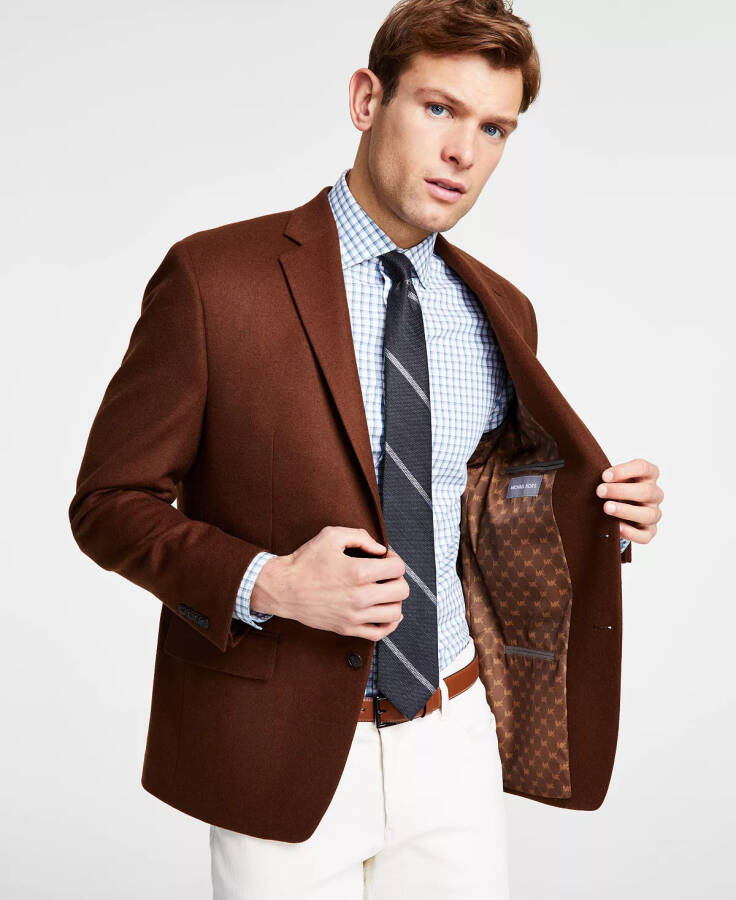 Erkaklar uchun jun CasModazoneere Luxury Classic Fit Sport Coat Vicuna - 4