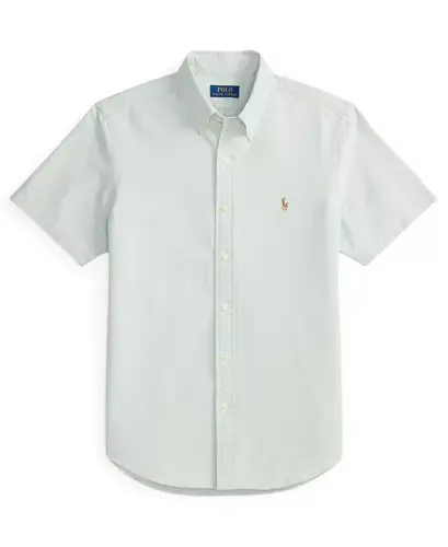 Erkaklar uchun kalta yengli Oksford ko'ylagi - Och yalpiz rangi - POLO RALPH LAUREN (1)
