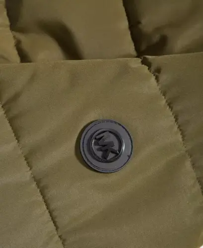 Erkaklar uchun kapüşonli puffer bomber kurtkasi - Zaytun - 4