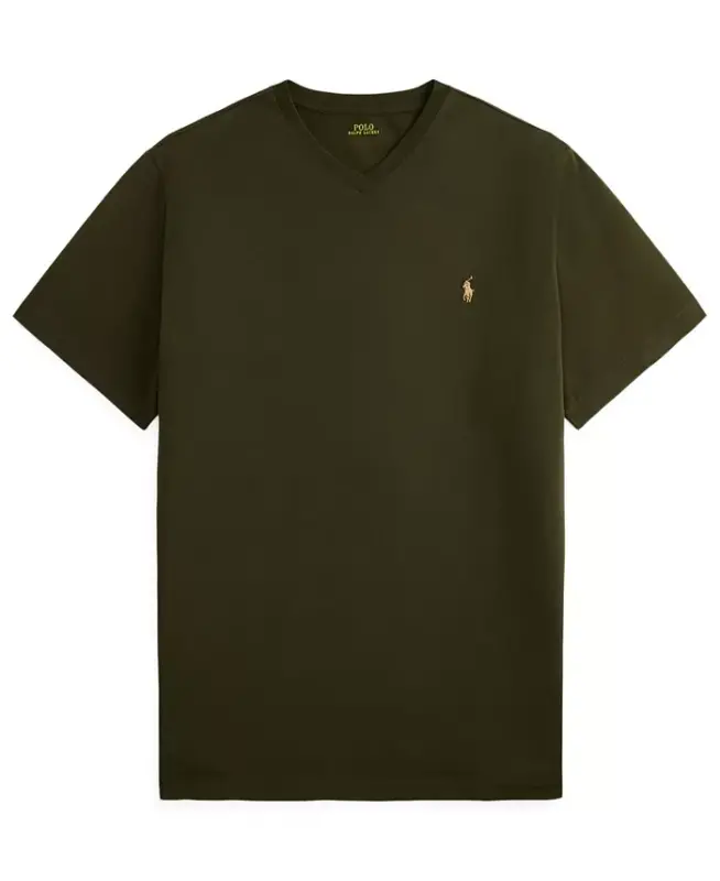 Erkaklar uchun katta va bo'yi baland V-bo'yinli futbolka - Company Olive/C8526 - 6