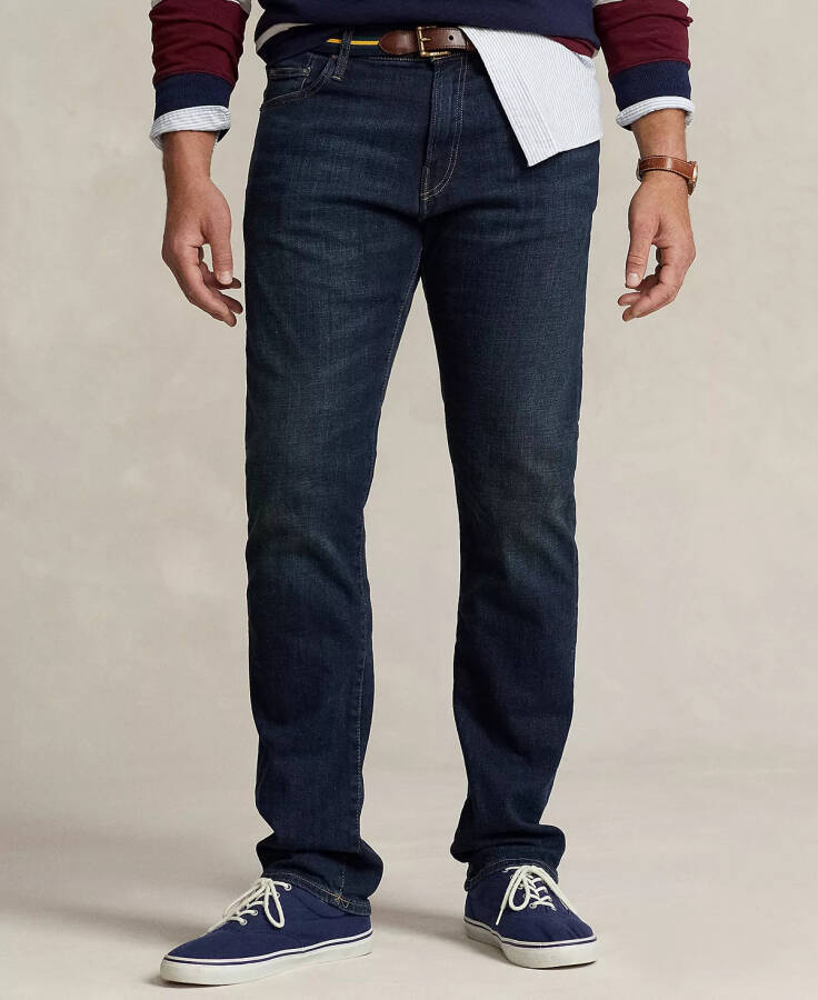 Erkaklar uchun katta va keng Hampton Relaxed Straight Jeans ko'k - 6