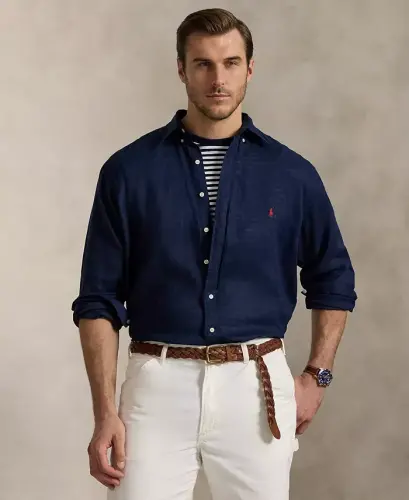 Men's Big & Tall Linen Shirt 