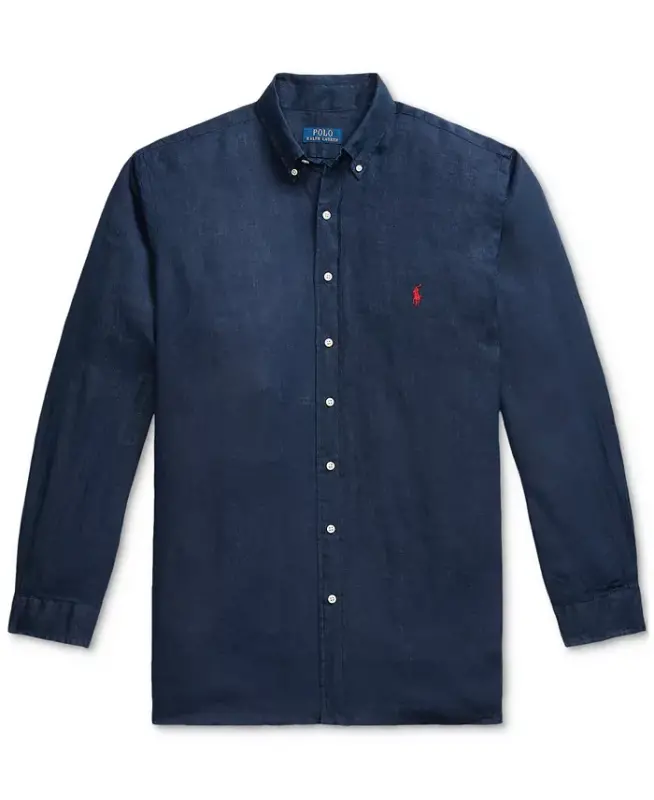 Men's Big & Tall Linen Shirt - 5