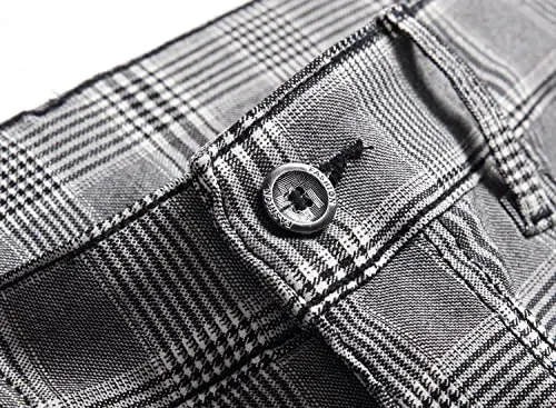 Erkaklar uchun Keevoom qafasi shimlar cho'ziluvchan tor ingichka mos tekis old tasodifiy moda qulay qattiq qalam biznes libosi chinos shimlar - 5