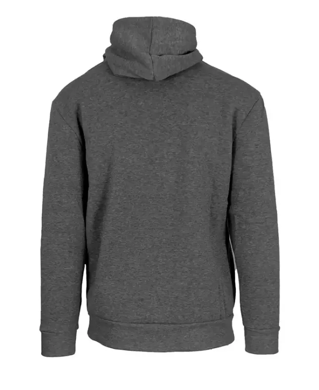 Men's Oversized Slim-Fit Fleece-Lined Pullover Hoodie-Charcoal - 2