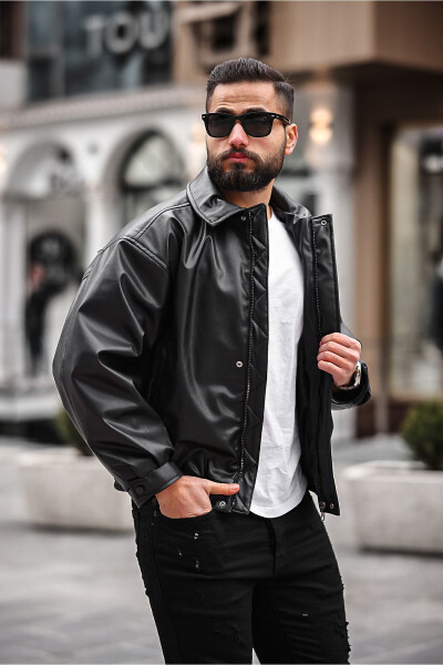 Erkaklar uchun keng o'lchamli premium charm kurtka 