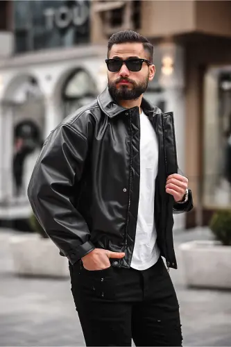 Erkaklar uchun keng o'lchamli premium charm kurtka 
