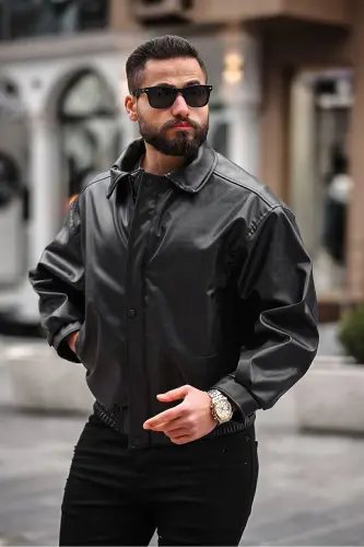 Erkaklar uchun keng o'lchamli premium charm kurtka - BASEL.CO (1)