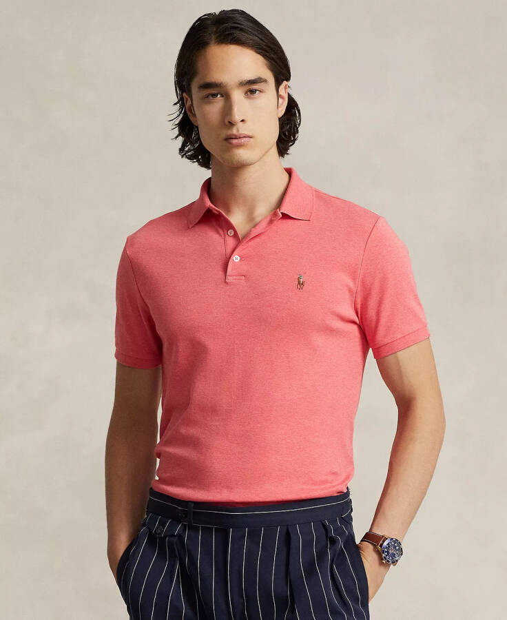 Erkaklar uchun Klassik, bekamu paxtadan tikilgan Polo futbolkasi Highland Rose Heather - 3