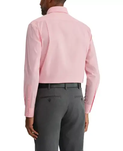 Erkaklar uchun klassik bichimdagi, ajin tushmaydigan, cho‘ziluvchan ko‘ylak - Marjon rangli - TOMMY HILFIGER (1)