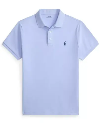 Erkaklar uchun klassik bichimdagi cho‘ziluvchan matoli polo ko‘ylak - Pebble Blue/C7996 - POLO RALPH LAUREN (1)