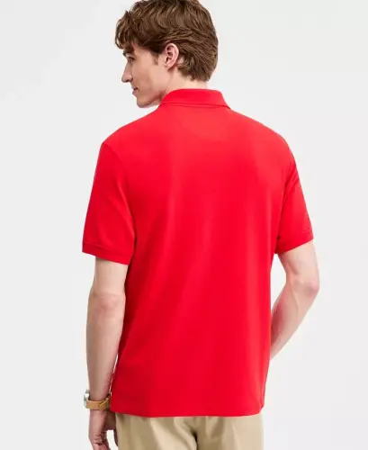 Erkaklar uchun klassik bichimdagi cho‘ziluvchan polo, Modazone uchun yaratilgan - Rhubarb Red - 4