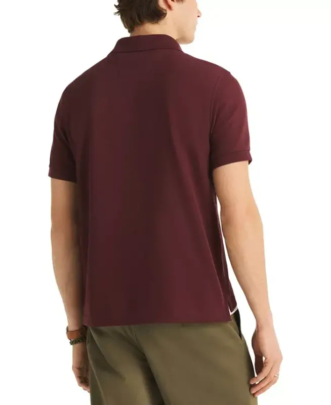 Erkaklar uchun klassik bichimdagi Deck Polo ko‘ylagi - Seaport Burgundy - 4