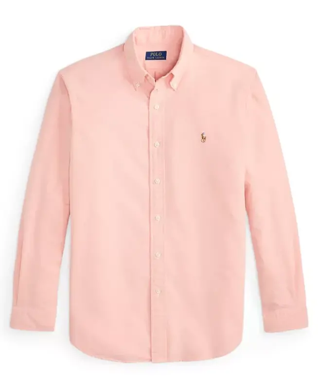 Erkaklar uchun klassik bichimdagi Oksford ko'ylagi - Shaftoli rangi - 1