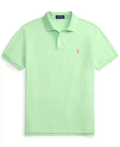 Erkaklar uchun klassik bichimdagi paxtali polo ko'ylak - Cruise Lime - 5