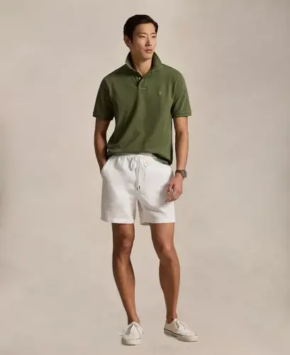 Erkaklar uchun klassik bichimdagi paxtali polo ko'ylak - Supply Olive - 8