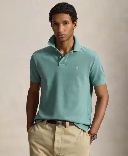 Men's Classic-Fit Mesh Polo Shirt - Greenscape/C6125 
