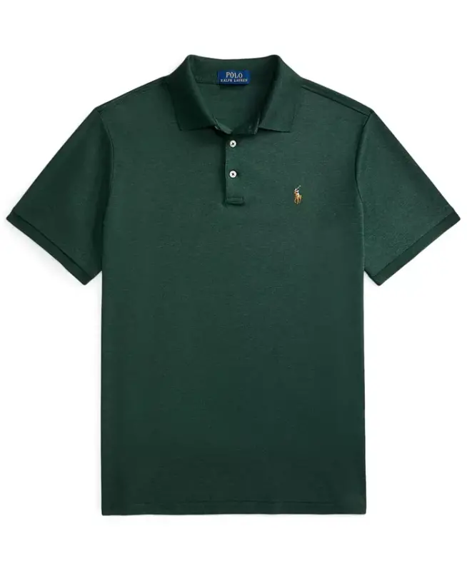 Erkaklar uchun klassik bichimdagi yumshoq paxtadan polo ko'ylak - Scotch Pine Heather - 5