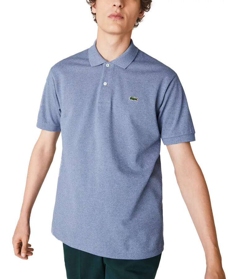 Erkaklar uchun Klassik Fit L.12.12 Qisqa Yengli Polo Och Ko'k Indigo - 6