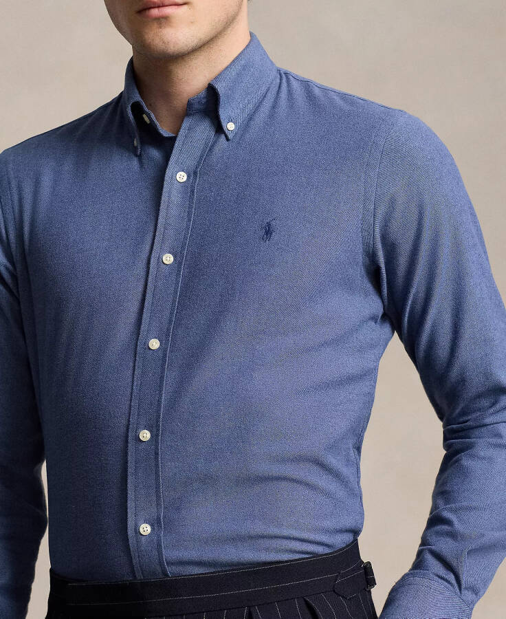 Erkaklar uchun Klassik Fit Performance Twill Shirt koʻk rangi - 3