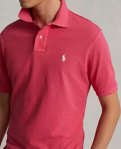 Erkaklar uchun klassik kesimli mesh polo – yorqin pushti - 3