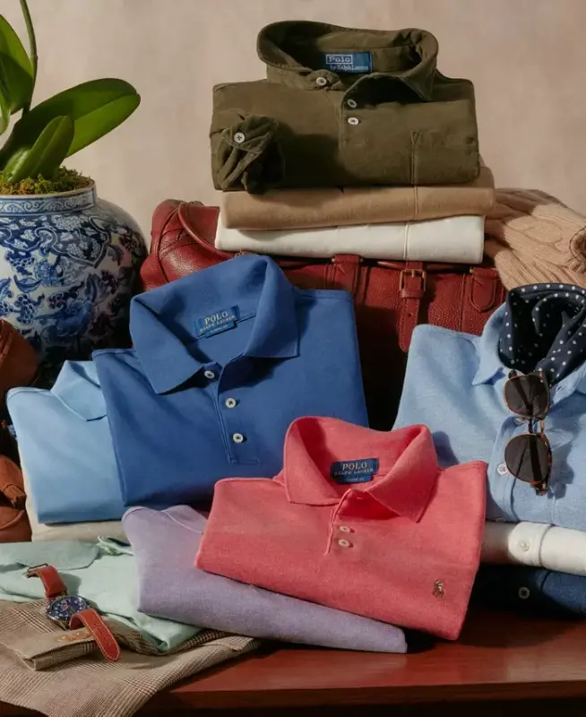 Erkaklar uchun klassik kesimli yumshoq paxta polo ko'ylagi - Highland Rose Heather - 6