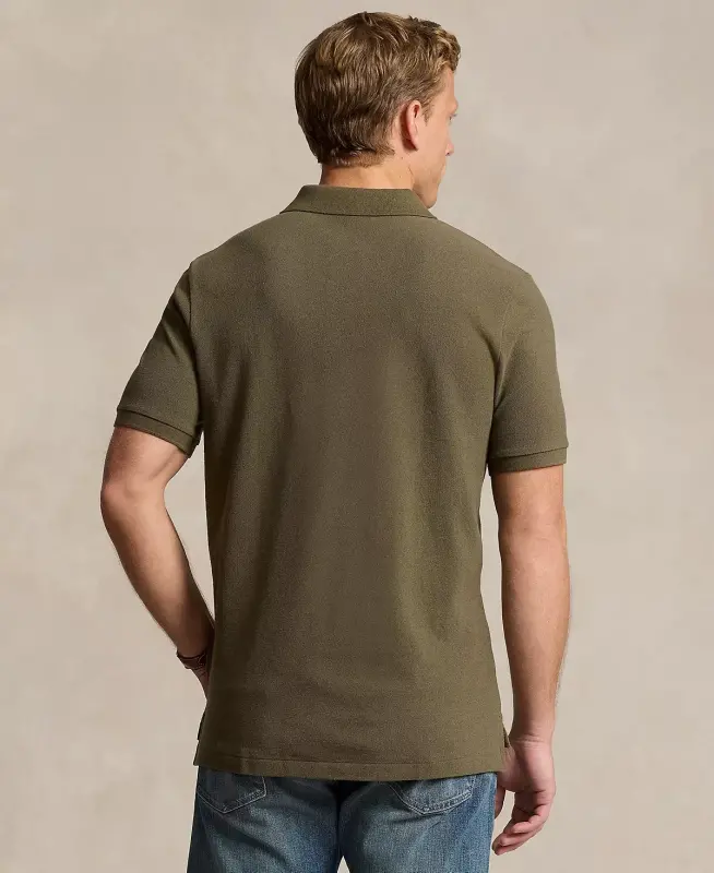 Erkaklar uchun klassik uslubdagi to'rli polo ko'ylak - Canopy Olive - 2