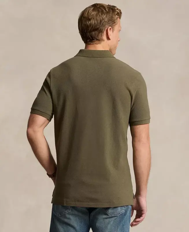 Erkaklar uchun klassik uslubdagi to'rli polo ko'ylak - Canopy Olive - 4